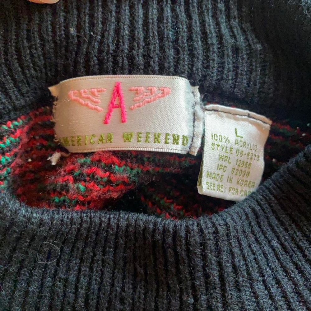Vintage 80’s floral crewneck knit sweater - Picture 5 of 5